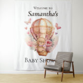 Baby shower van Teddy Foral Girl Wandkleed (In situ)