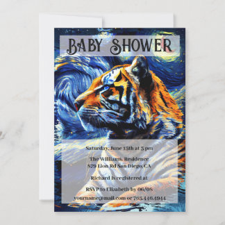 Baby shower van tijger Oerwoud van dieren en Sterr Kaart