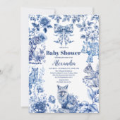 Baby shower van Toile de Jouy Bow Kaart (Voorkant)