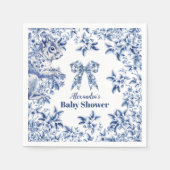 Baby shower van Toile de Jouy Bow Servet (Voorkant)
