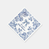 Baby shower van Toile de Jouy Bow Servet (Hoek)