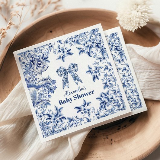 Baby shower van Toile de Jouy Bow Servet