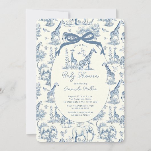 Baby shower van Toile De Jouy Kaart (Voorkant)