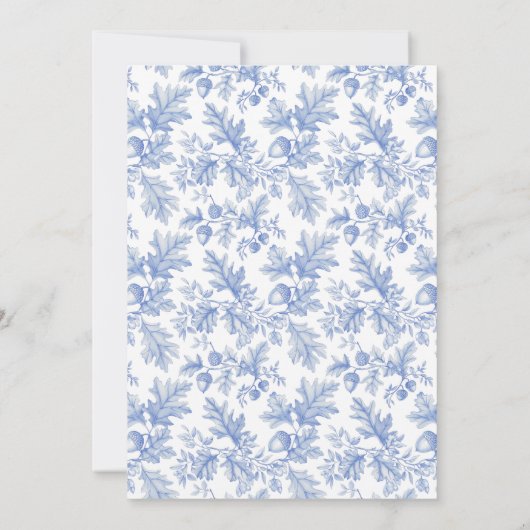 Baby shower van Toile De Jouy Woodland Kaart (Achterkant)