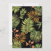 Baby shower van Tropical Floral Pattern Kaart (Achterkant)
