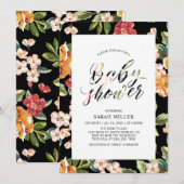 Baby shower van Tropical Floral Pattern Kaart (Voorkant / Achterkant)