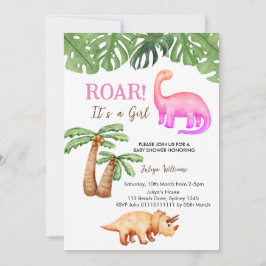 Baby shower van Tropisch Dinosaur Kaart