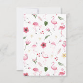 Baby shower van Tropisch Flamingo Couple Bedankkaart (Achterkant)