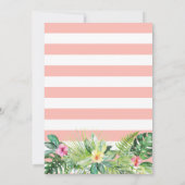 Baby shower van tropische Floral Bedankkaart (Achterkant)