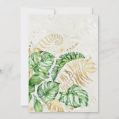 baby shower van tropische goudbladeren (Achterkant)