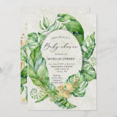 baby shower van tropische goudbladeren (Voorkant / Achterkant)