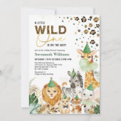 Baby shower van Tropische Leaves Safari Kaart (Voorkant)