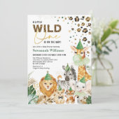 Baby shower van Tropische Leaves Safari Kaart (Staand voorkant)