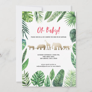 Baby shower van Tropische loof en gouddieren