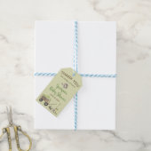 Baby shower van tuintuinboten cadeaulabel (Met Touw)
