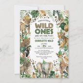 Baby shower van twee Safari-partijen Kaart (Voorkant)