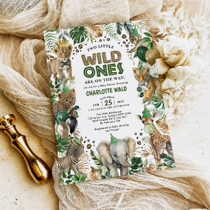 Baby shower van twee Safari-partijen Kaart