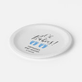 Baby shower van tweelingjongens papieren bordje (Gekanteld)