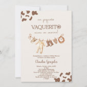 baby shower van un vaquerito viene en camino kaart (Voorkant)