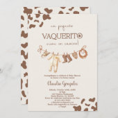 baby shower van un vaquerito viene en camino kaart (Voorkant / Achterkant)