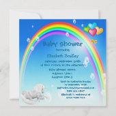 Baby shower van Unicorn, regenboog en bubbels Kaart (Voorkant)