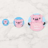 Baby shower van varkens confetti (Voorkanten)