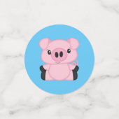 Baby shower van varkens confetti (Kleine voorkant)