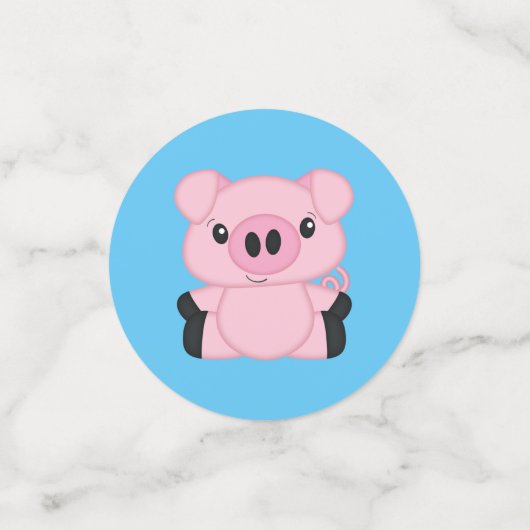 Baby shower van varkens confetti (Kleine voorkant)