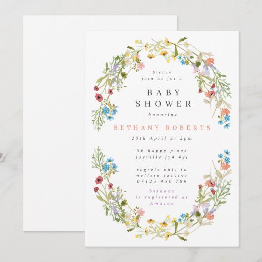  Baby shower van Vlentevlees Kaart (Voorkant / Achterkant)