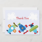 Baby shower van vliegtuigen Hartelijk dank Bedankkaart (Voorkant)