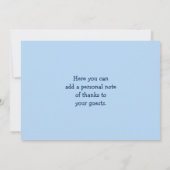 Baby shower van vliegtuigen Hartelijk dank Bedankkaart (Achterkant)