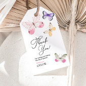 Baby shower van vlinder cadeaulabel