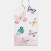 Baby shower van vlinder cadeaulabel (Achterkant)