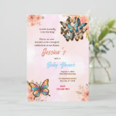 Baby shower van vlinder kaart (Staand voorkant)