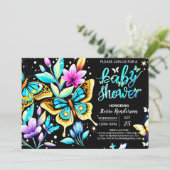 Baby shower van vlinder kaart (Staand voorkant)