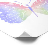 Baby shower van vlinder poster (Hoek)