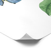 Baby shower van vlinder poster (Hoek)