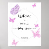 Baby shower van vlinder poster (Voorkant)