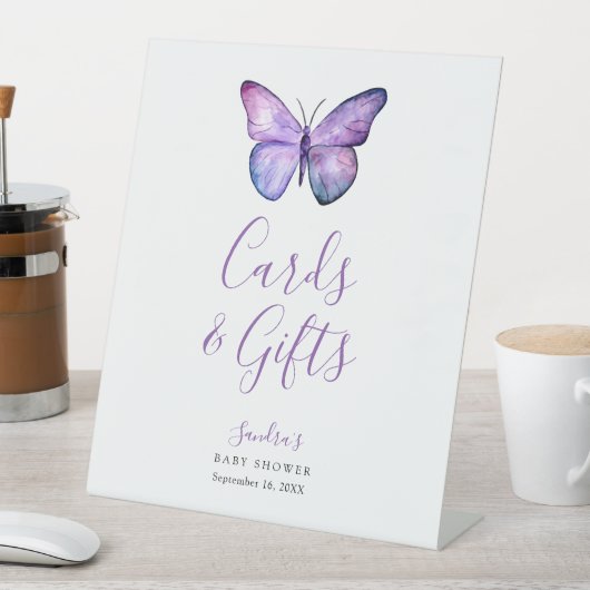 Baby shower van vlinderbloemigen reclamebord met voetstuk (Insitu)