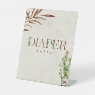 Baby shower van vlinderdekleder van Floral Cactus Reclamebord Met Voetstuk