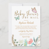 Baby shower van vlindergoud per POST Kaart (Voorkant)