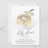 Baby shower van vogelnestmeisje per post kaart (Voorkant)