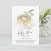 Baby shower van vogelnestmeisje per post kaart (Staand voorkant)