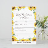 Baby shower van voorjaarszonnebloem, AFGEDRUKT (Staand voorkant)