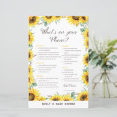 Baby shower van voorjaarszonnebloem, AFGEDRUKT (Staand voorkant)