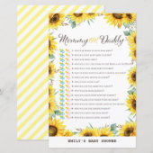 Baby shower van voorjaarszonnebloem, AFGEDRUKT (Voorkant / Achterkant)