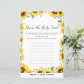 Baby shower van voorjaarszonnebloem, AFGEDRUKT (Staand voorkant)