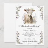 baby shower van voorloperlammeren kaart (Voorkant / Achterkant)