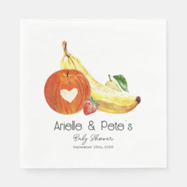 Baby shower van vruchten servet