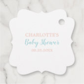 Baby shower van walvis bedankjes labels (Achterkant)